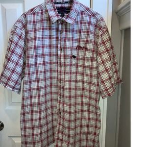 Phat Farm Men's Red plaid button down shirt  sleeve shirt. Size XL
